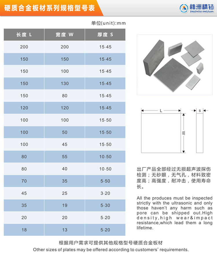 高耐磨钨钢板材2